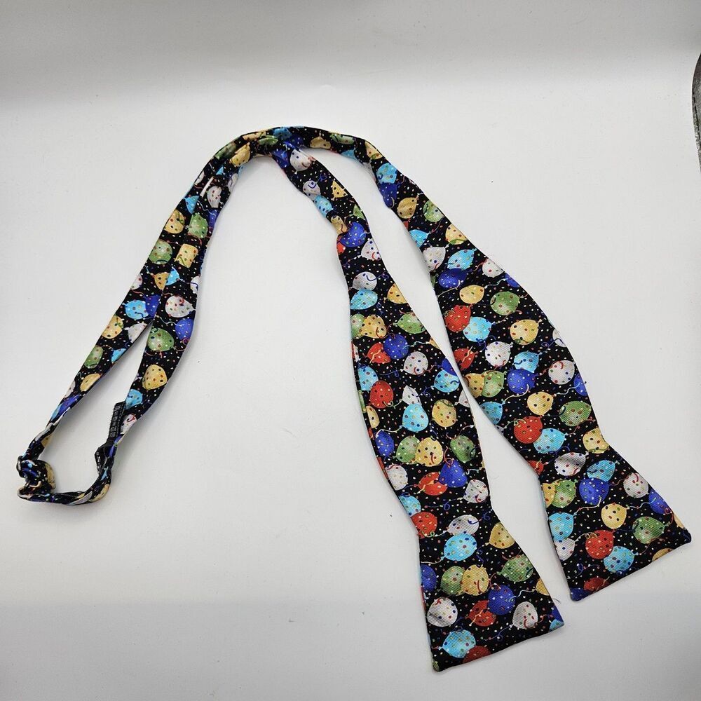 Beau Ties LTD Vermont Birthday Balloons Celebration Party Silk Bowtie 41.5x2.25"